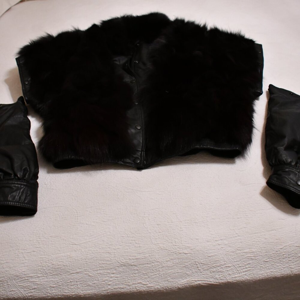 Vintage Finland Fur and Leather Jacket/Vest - Picture 13 of 16